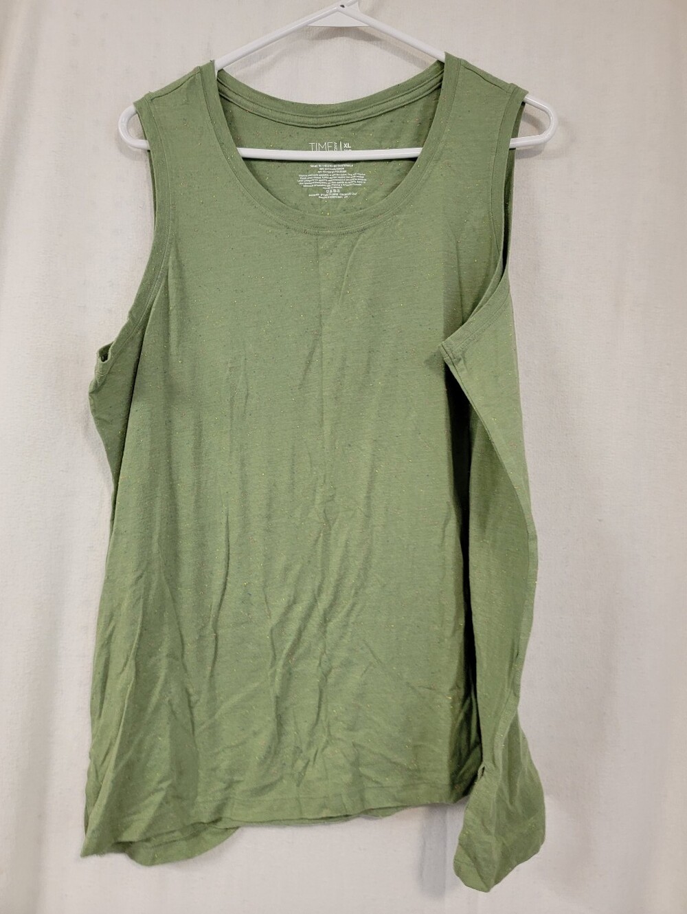 Time and Tru Olive Green Sleeveless Tank Top